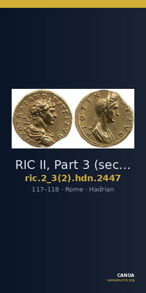 RIC II, Part 3 (second edition) Hadrian 2447 — CANOA