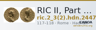 RIC II, Part 3 (second edition) Hadrian 2447 — CANOA