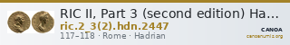 RIC II, Part 3 (second edition) Hadrian 2447 — CANOA
