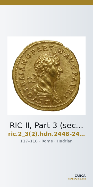 RIC II, Part 3 (second edition) Hadrian 2448-2449 — CANOA