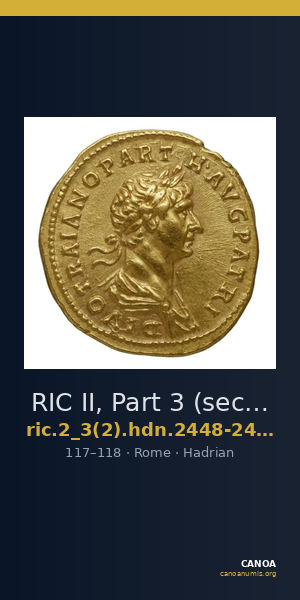 RIC II, Part 3 (second edition) Hadrian 2448-2449 — CANOA