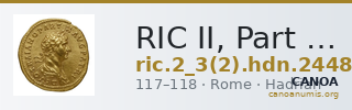 RIC II, Part 3 (second edition) Hadrian 2448-2449 — CANOA