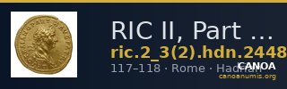 RIC II, Part 3 (second edition) Hadrian 2448-2449 — CANOA