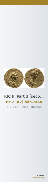 RIC II, Part 3 (second edition) Hadrian 2448 — CANOA