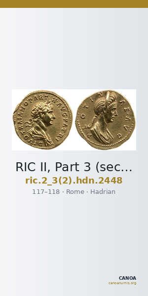 RIC II, Part 3 (second edition) Hadrian 2448 — CANOA