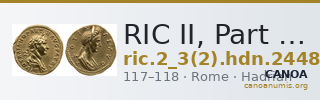 RIC II, Part 3 (second edition) Hadrian 2448 — CANOA