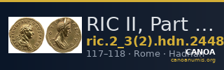 RIC II, Part 3 (second edition) Hadrian 2448 — CANOA
