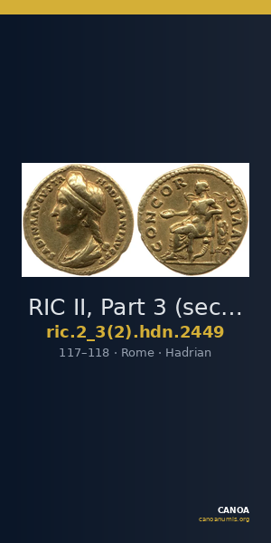 RIC II, Part 3 (second edition) Hadrian 2449 — CANOA