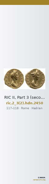 RIC II, Part 3 (second edition) Hadrian 2450 — CANOA