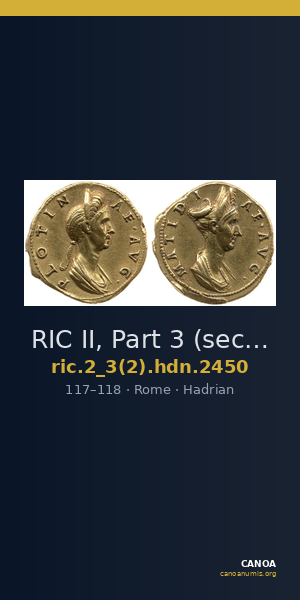 RIC II, Part 3 (second edition) Hadrian 2450 — CANOA