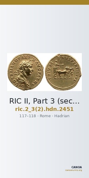 RIC II, Part 3 (second edition) Hadrian 2451 — CANOA