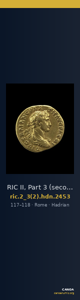 RIC II, Part 3 (second edition) Hadrian 2453 — CANOA