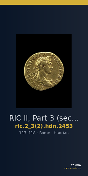 RIC II, Part 3 (second edition) Hadrian 2453 — CANOA