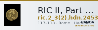 RIC II, Part 3 (second edition) Hadrian 2453 — CANOA