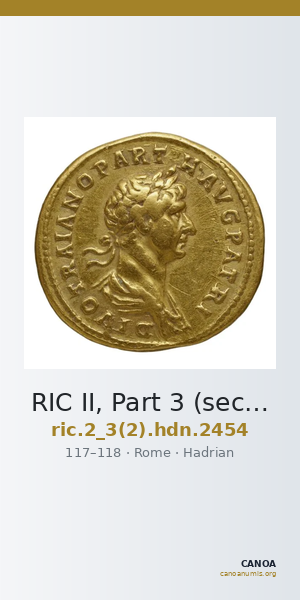 RIC II, Part 3 (second edition) Hadrian 2454 — CANOA