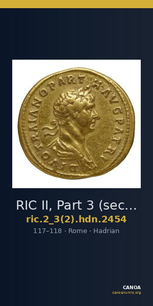 RIC II, Part 3 (second edition) Hadrian 2454 — CANOA