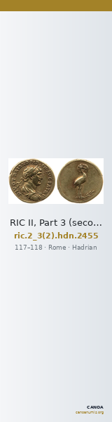 RIC II, Part 3 (second edition) Hadrian 2455 — CANOA