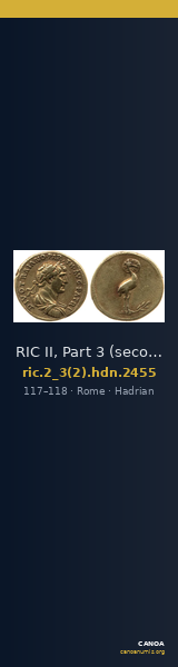 RIC II, Part 3 (second edition) Hadrian 2455 — CANOA