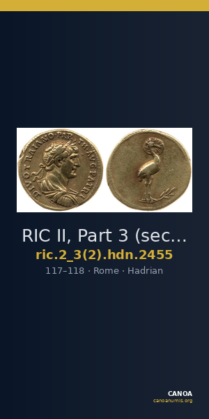 RIC II, Part 3 (second edition) Hadrian 2455 — CANOA