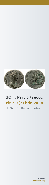RIC II, Part 3 (second edition) Hadrian 2458 — CANOA