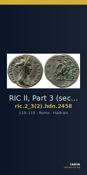 RIC II, Part 3 (second edition) Hadrian 2458 — CANOA