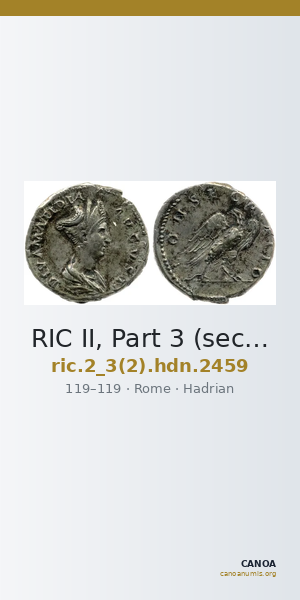 RIC II, Part 3 (second edition) Hadrian 2459 — CANOA