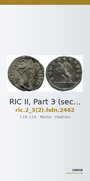 RIC II, Part 3 (second edition) Hadrian 2462 — CANOA