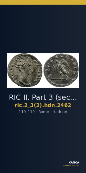 RIC II, Part 3 (second edition) Hadrian 2462 — CANOA