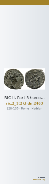 RIC II, Part 3 (second edition) Hadrian 2463 — CANOA