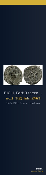RIC II, Part 3 (second edition) Hadrian 2463 — CANOA
