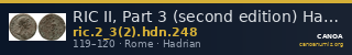 RIC II, Part 3 (second edition) Hadrian 248 — CANOA