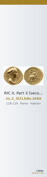 RIC II, Part 3 (second edition) Hadrian 2480 — CANOA