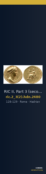 RIC II, Part 3 (second edition) Hadrian 2480 — CANOA
