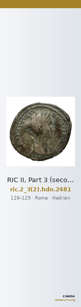 RIC II, Part 3 (second edition) Hadrian 2481 — CANOA