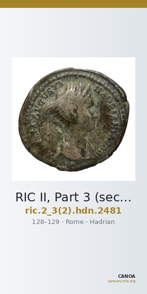 RIC II, Part 3 (second edition) Hadrian 2481 — CANOA