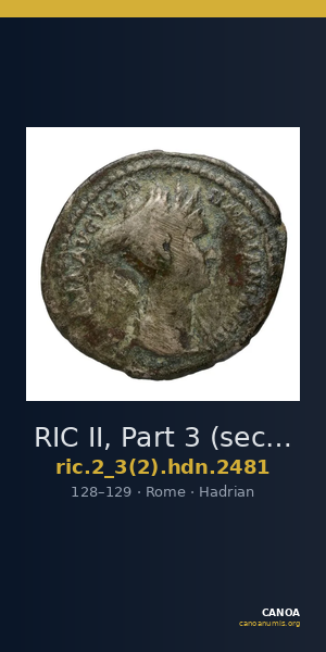 RIC II, Part 3 (second edition) Hadrian 2481 — CANOA