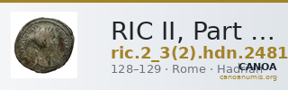 RIC II, Part 3 (second edition) Hadrian 2481 — CANOA