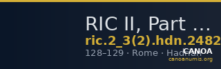 RIC II, Part 3 (second edition) Hadrian 2482 — CANOA