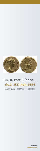 RIC II, Part 3 (second edition) Hadrian 2484 — CANOA