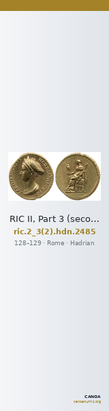 RIC II, Part 3 (second edition) Hadrian 2485 — CANOA