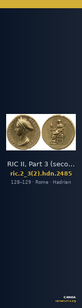 RIC II, Part 3 (second edition) Hadrian 2485 — CANOA