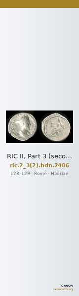 RIC II, Part 3 (second edition) Hadrian 2486 — CANOA