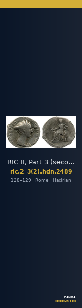 RIC II, Part 3 (second edition) Hadrian 2489 — CANOA