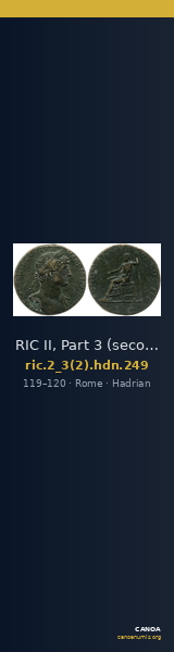 RIC II, Part 3 (second edition) Hadrian 249 — CANOA