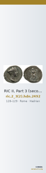RIC II, Part 3 (second edition) Hadrian 2492 — CANOA