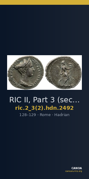 RIC II, Part 3 (second edition) Hadrian 2492 — CANOA
