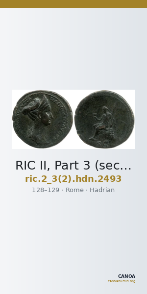 RIC II, Part 3 (second edition) Hadrian 2493 — CANOA