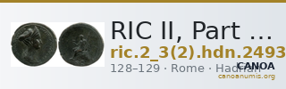 RIC II, Part 3 (second edition) Hadrian 2493 — CANOA