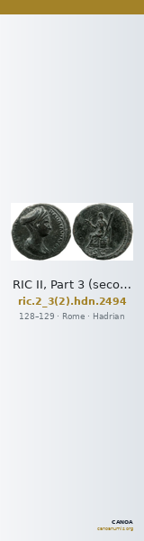 RIC II, Part 3 (second edition) Hadrian 2494 — CANOA