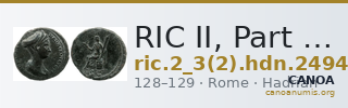 RIC II, Part 3 (second edition) Hadrian 2494 — CANOA